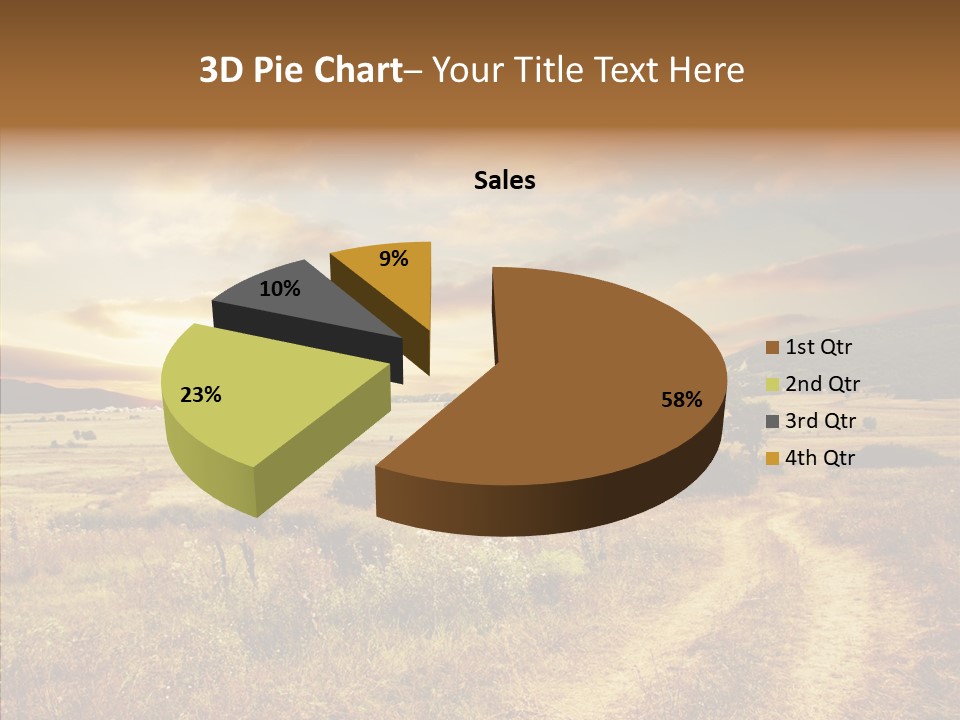 Meadow Landscapes Evening PowerPoint Template