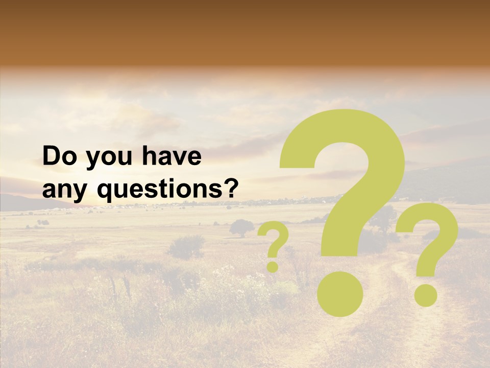 Meadow Landscapes Evening PowerPoint Template