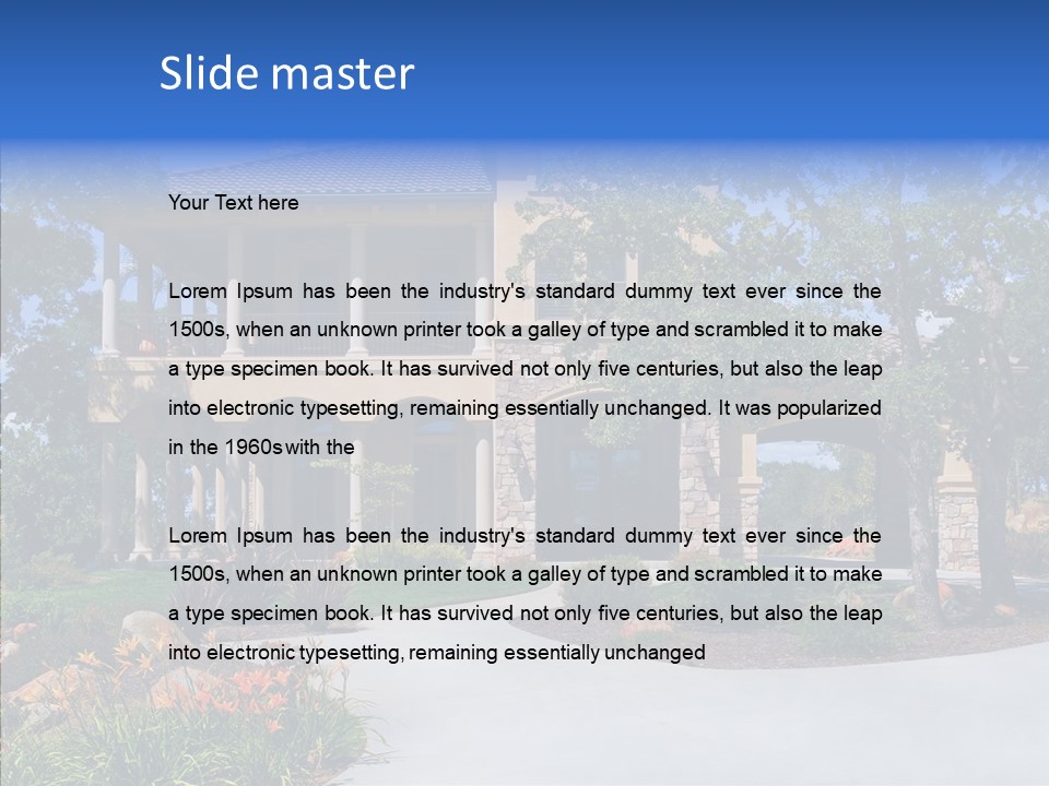 Household Old Neighborhood PowerPoint Template