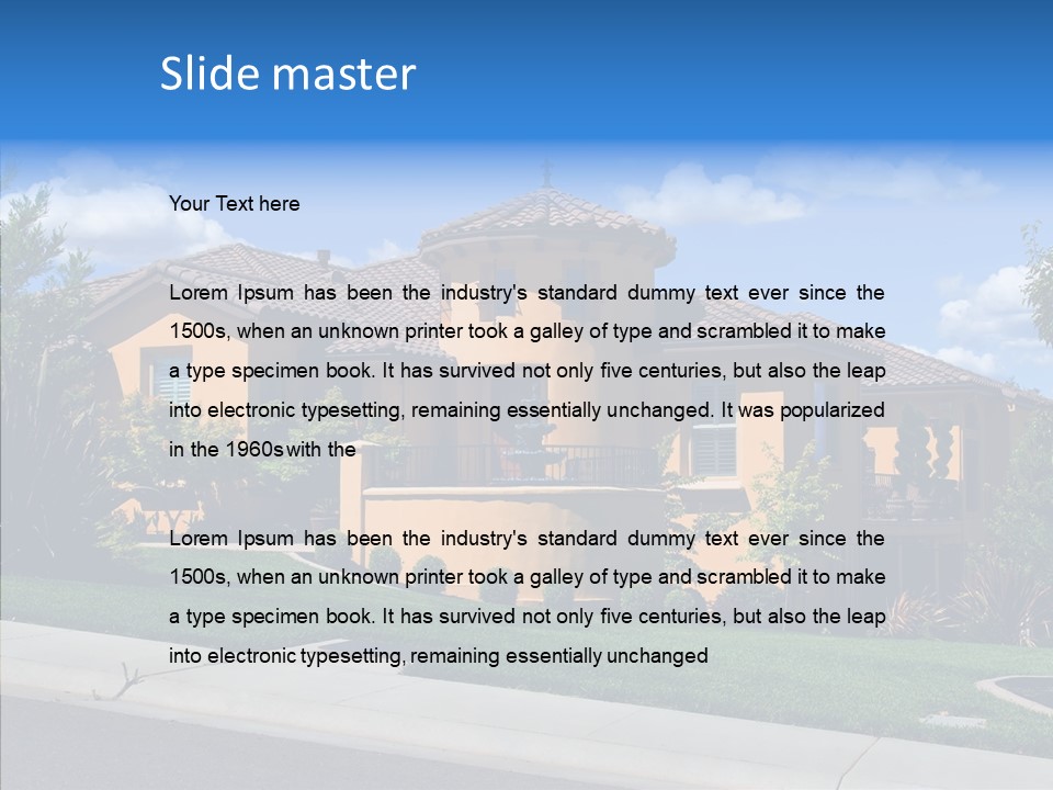 City Lawn Property PowerPoint Template