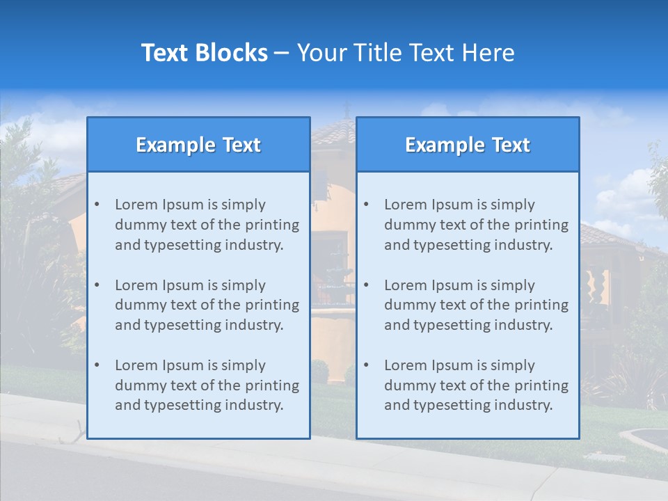 City Lawn Property PowerPoint Template