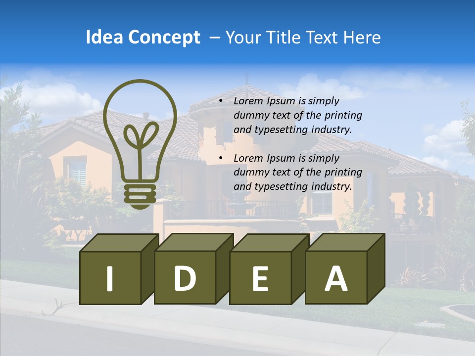 City Lawn Property PowerPoint Template