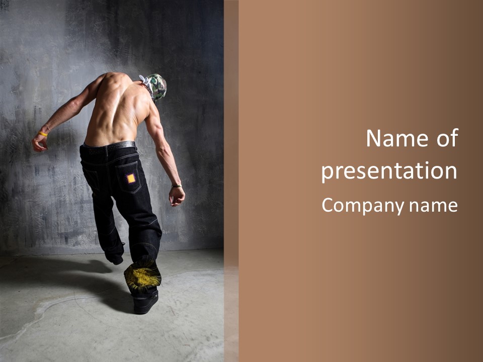 White Stand Dance PowerPoint Template