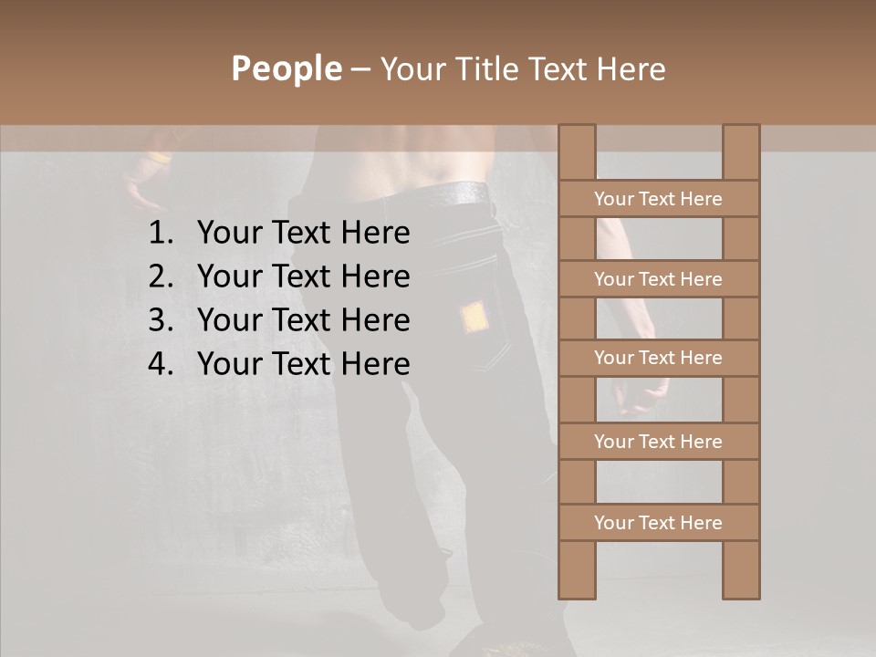 White Stand Dance PowerPoint Template