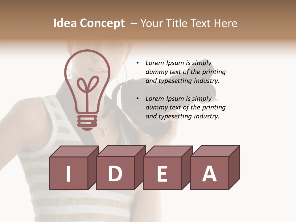 Clean Isolated Face PowerPoint Template