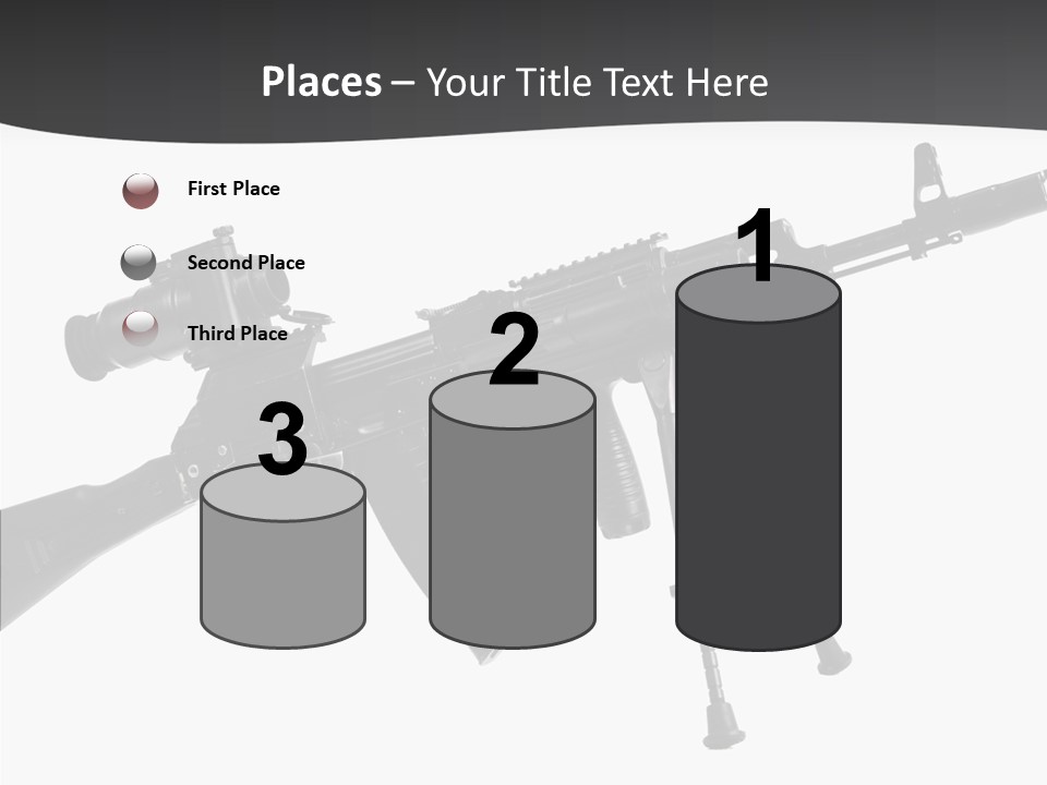 Submachine Rifle Bullet PowerPoint Template