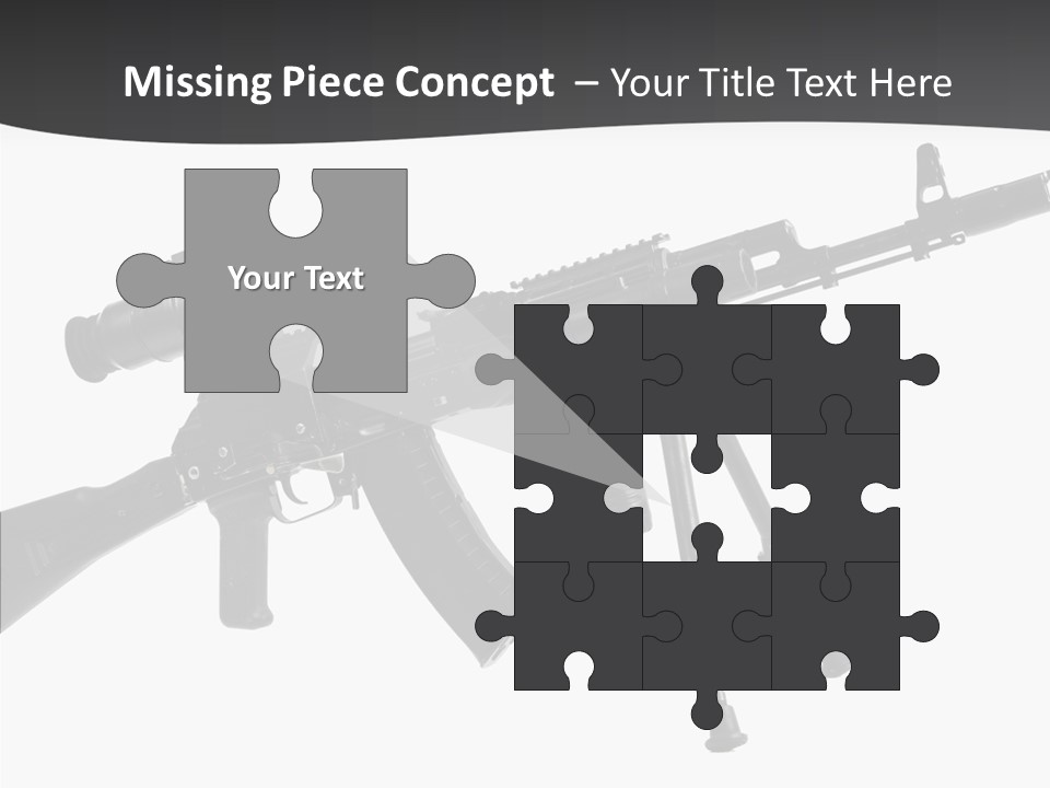 Submachine Rifle Bullet PowerPoint Template