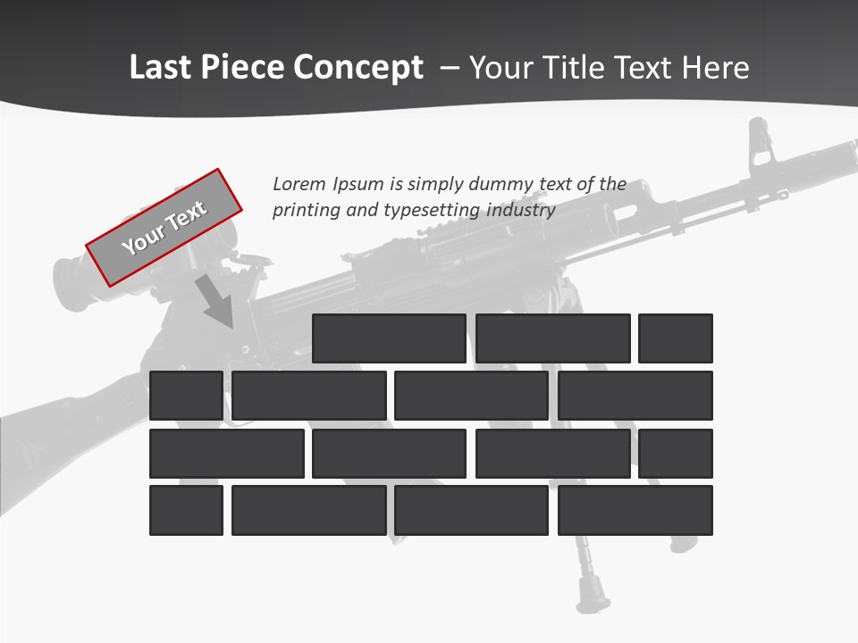 Submachine Rifle Bullet PowerPoint Template