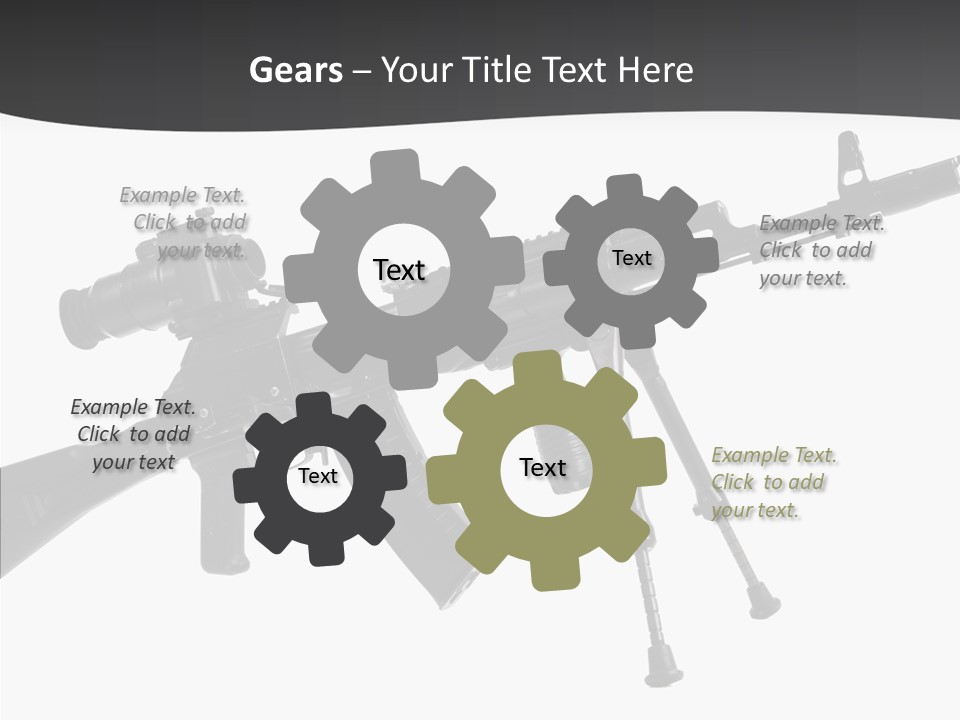 Submachine Rifle Bullet PowerPoint Template