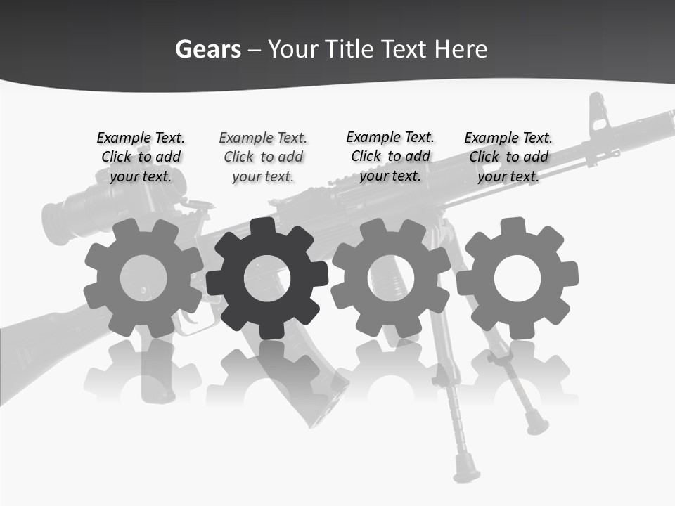 Submachine Rifle Bullet PowerPoint Template