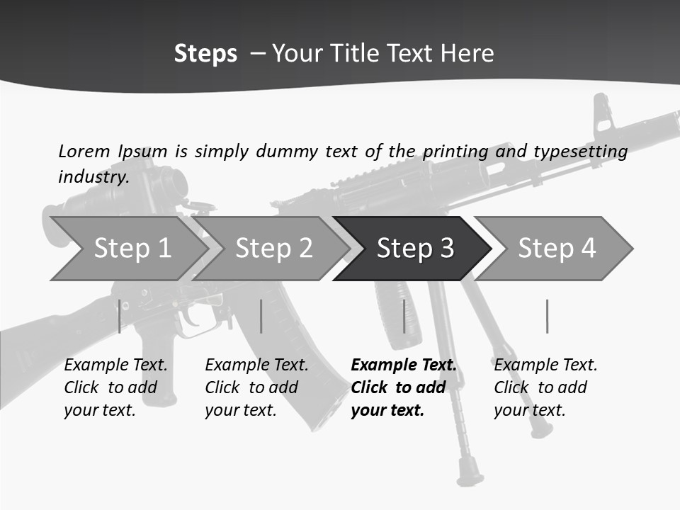 Submachine Rifle Bullet PowerPoint Template