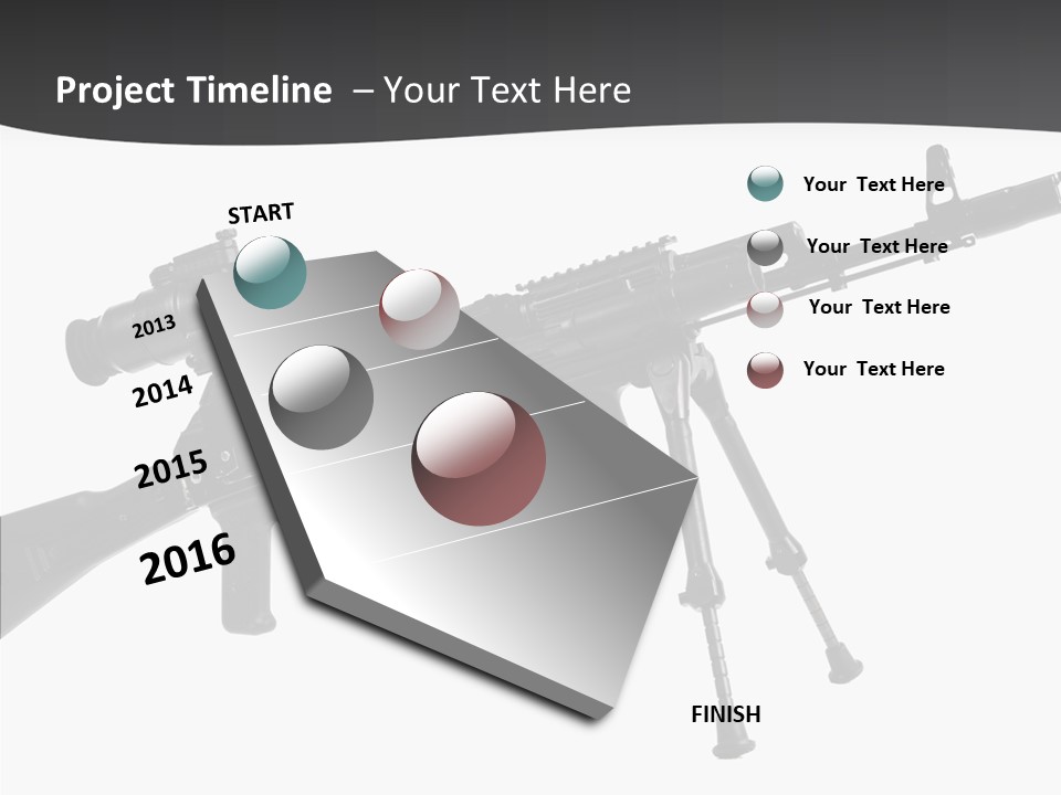 Submachine Rifle Bullet PowerPoint Template
