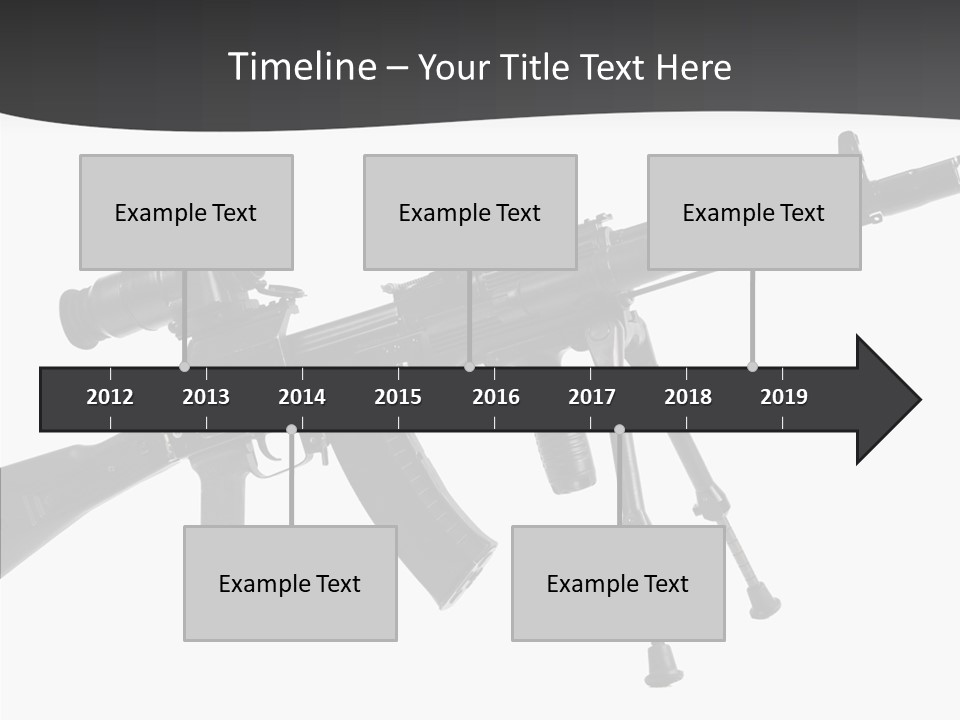Submachine Rifle Bullet PowerPoint Template