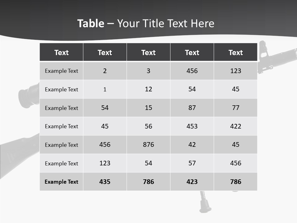 Submachine Rifle Bullet PowerPoint Template