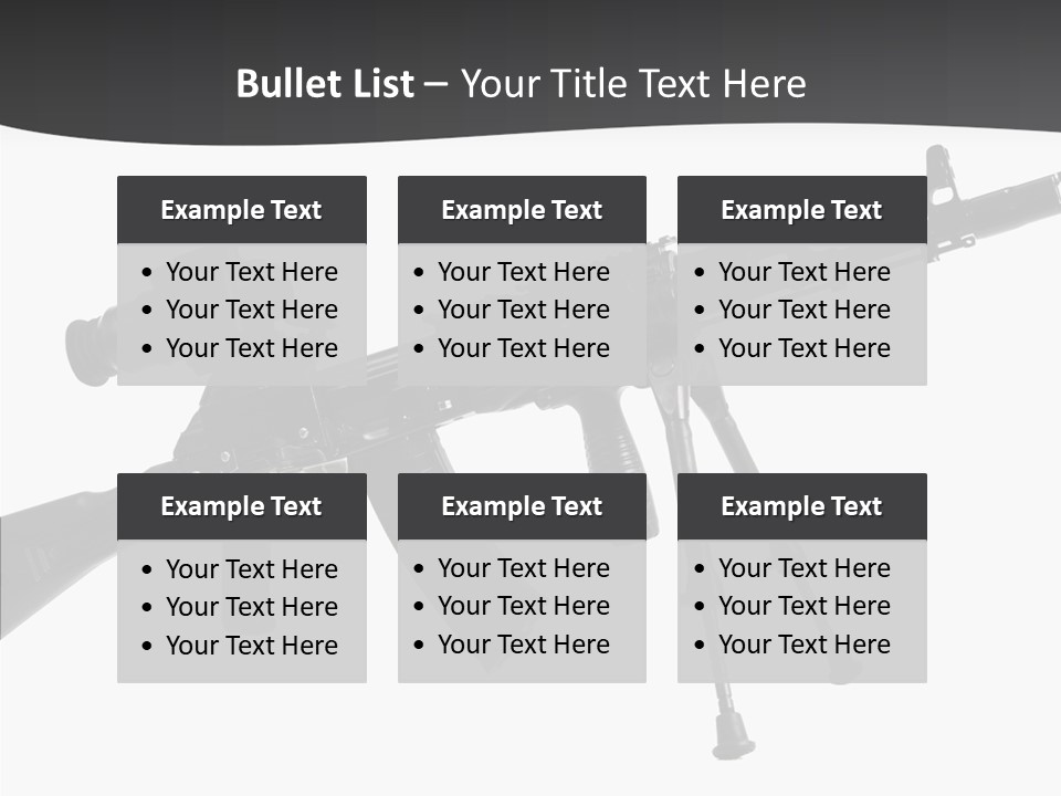 Submachine Rifle Bullet PowerPoint Template