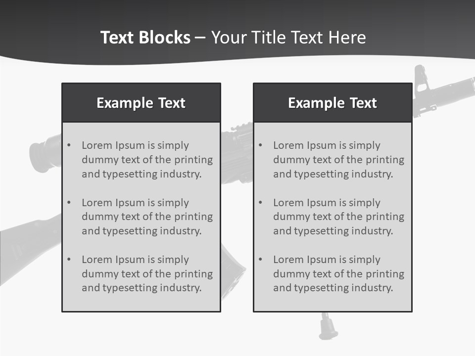 Submachine Rifle Bullet PowerPoint Template