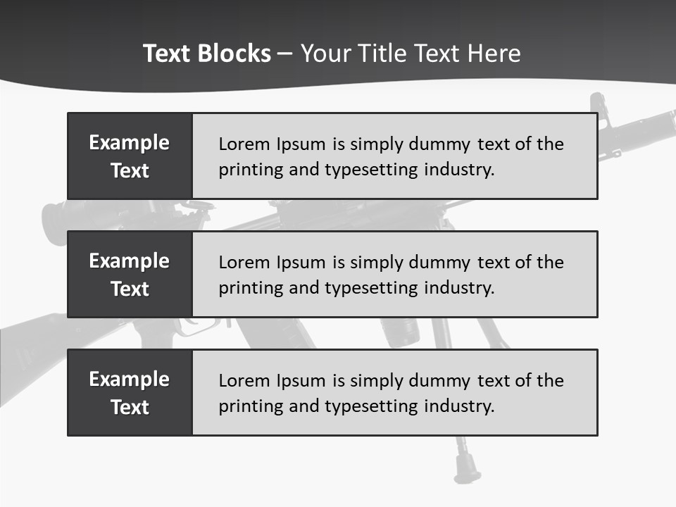 Submachine Rifle Bullet PowerPoint Template