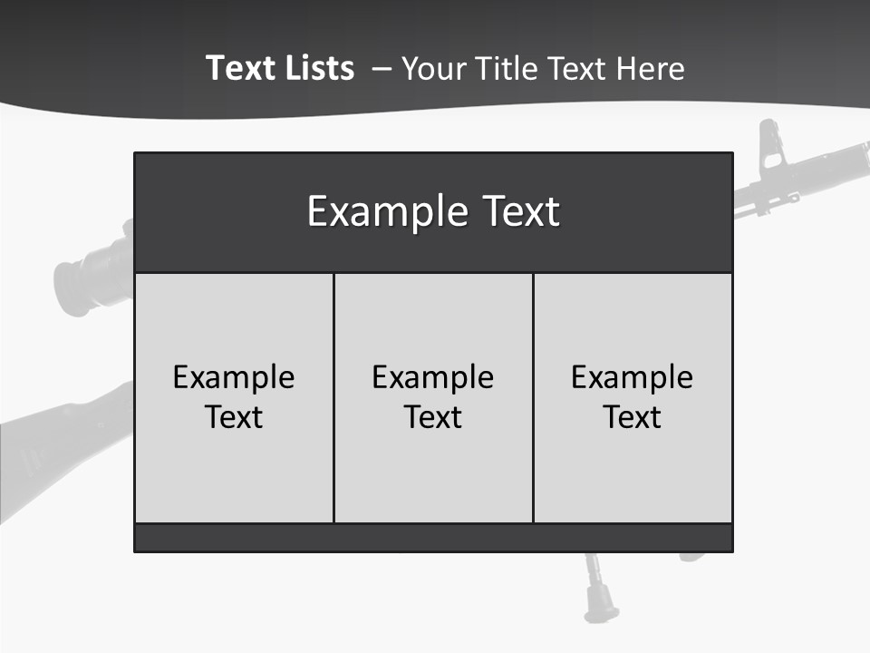 Submachine Rifle Bullet PowerPoint Template