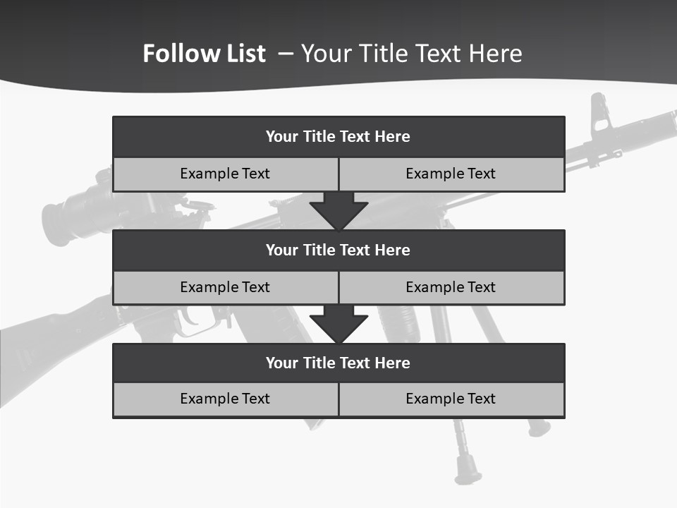 Submachine Rifle Bullet PowerPoint Template