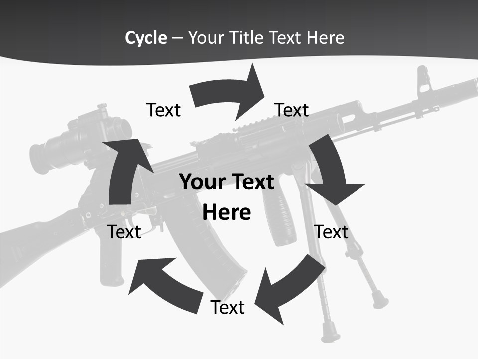 Submachine Rifle Bullet PowerPoint Template