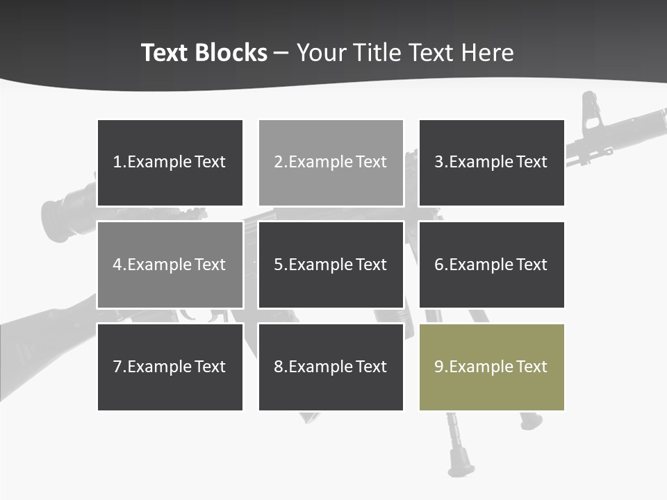Submachine Rifle Bullet PowerPoint Template