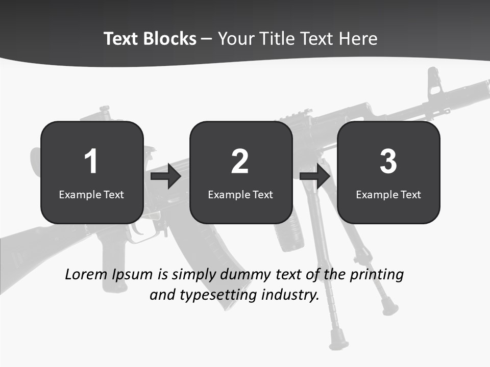 Submachine Rifle Bullet PowerPoint Template