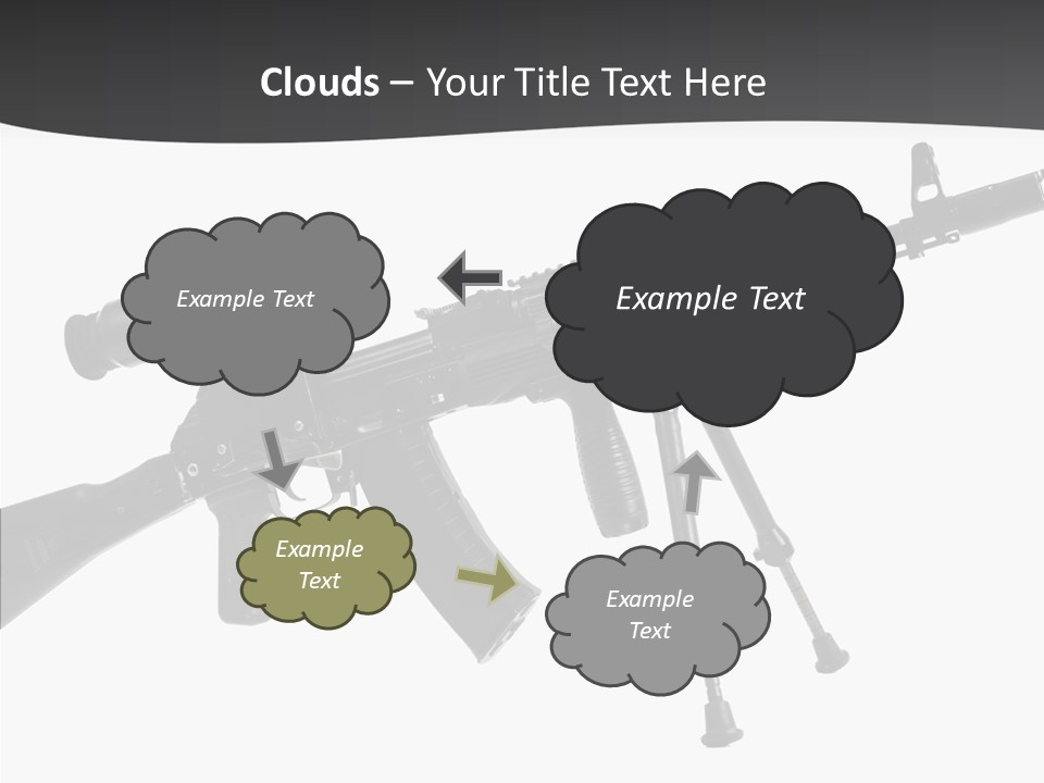 Submachine Rifle Bullet PowerPoint Template