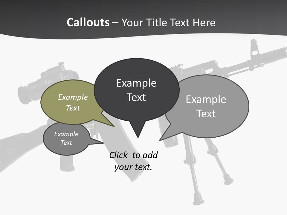 Submachine Rifle Bullet PowerPoint Template