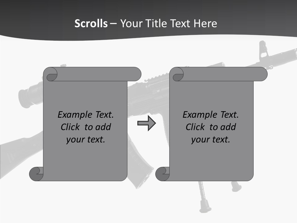 Submachine Rifle Bullet PowerPoint Template