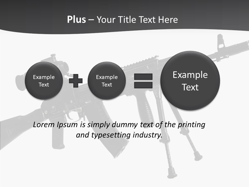 Submachine Rifle Bullet PowerPoint Template