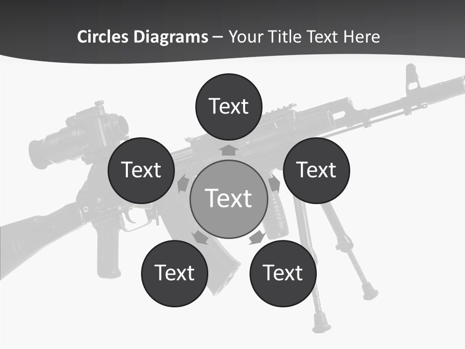 Submachine Rifle Bullet PowerPoint Template