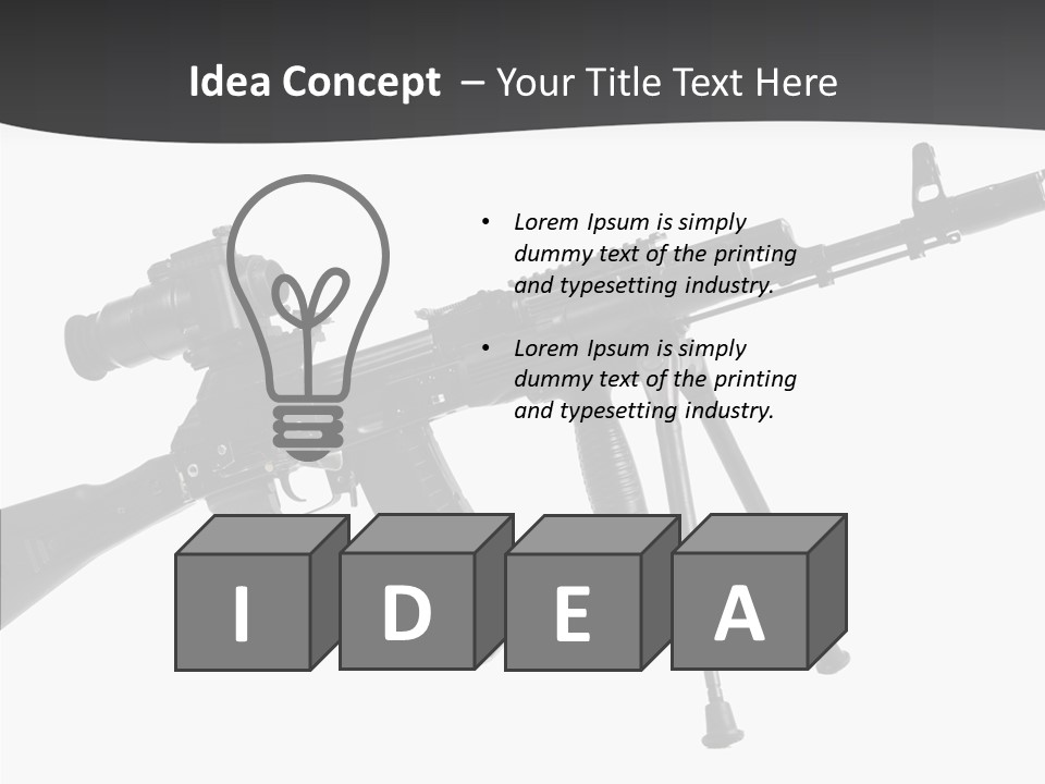 Submachine Rifle Bullet PowerPoint Template