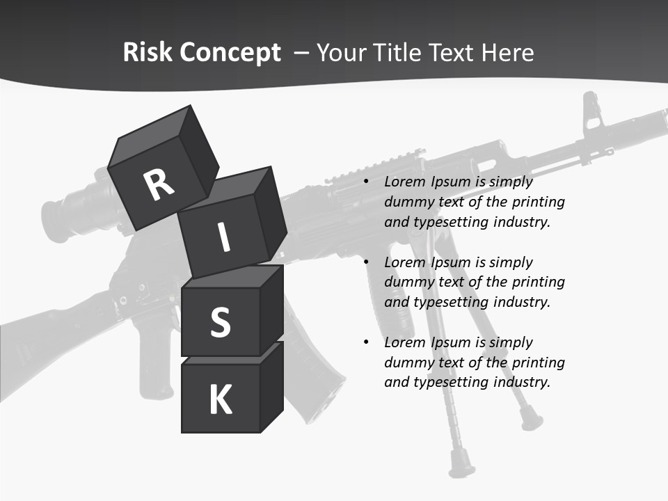 Submachine Rifle Bullet PowerPoint Template