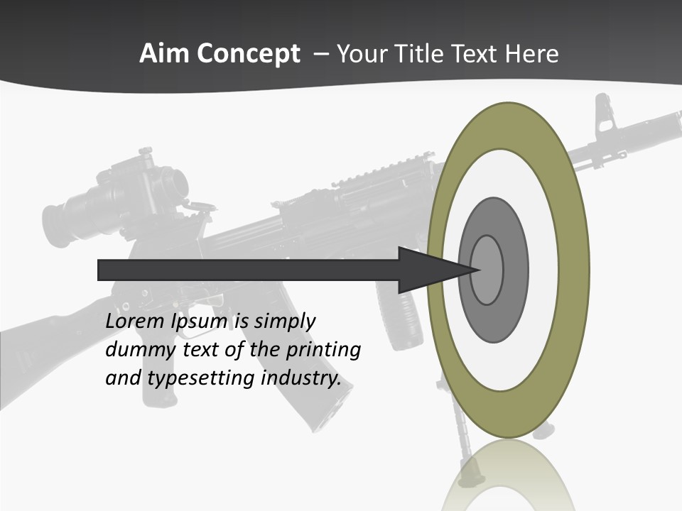 Submachine Rifle Bullet PowerPoint Template