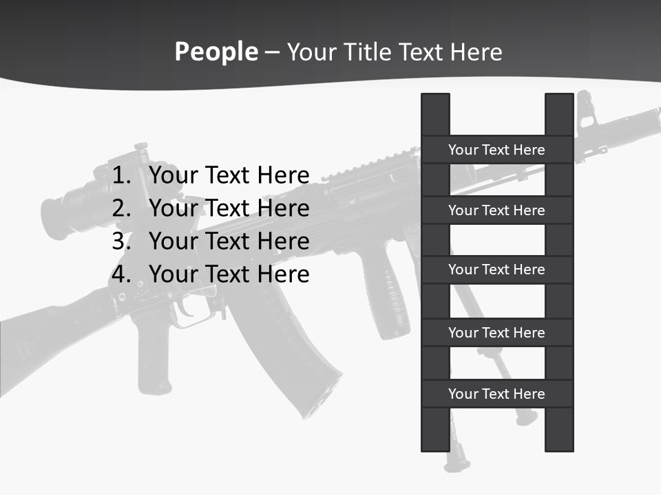 Submachine Rifle Bullet PowerPoint Template
