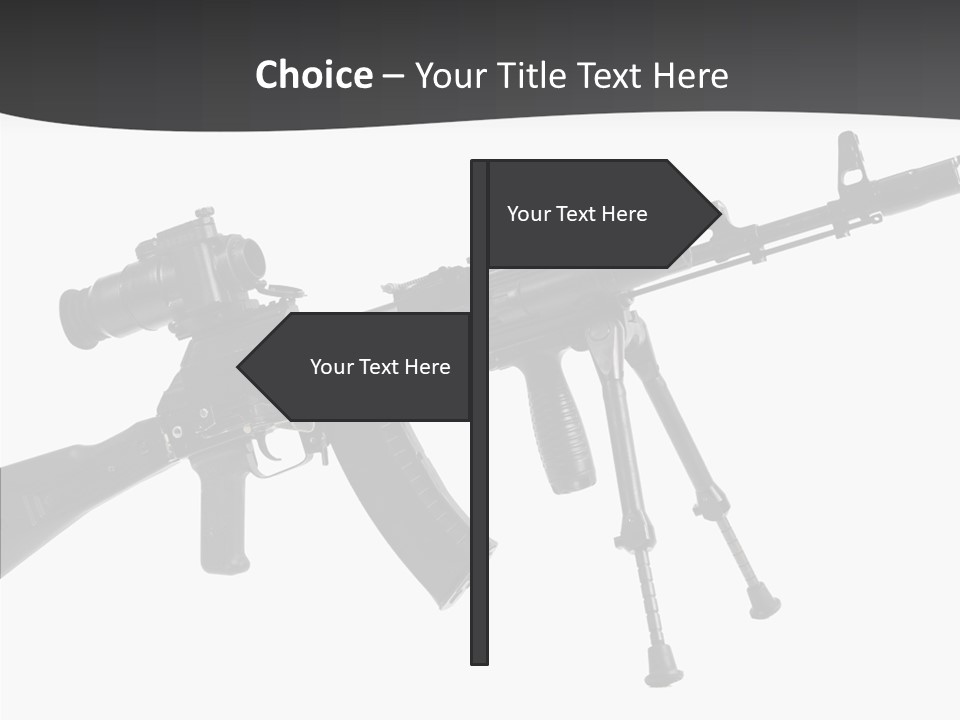Submachine Rifle Bullet PowerPoint Template