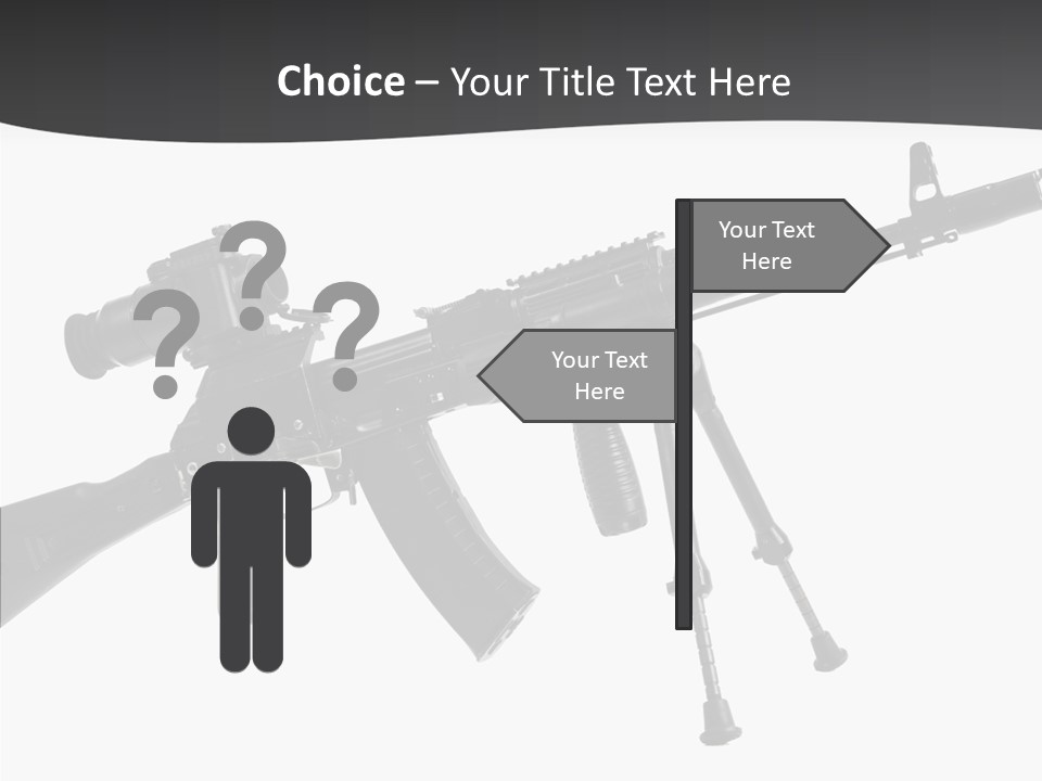 Submachine Rifle Bullet PowerPoint Template