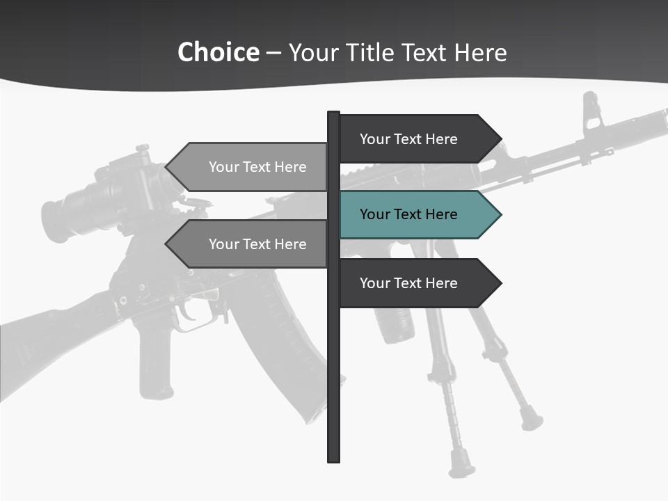 Submachine Rifle Bullet PowerPoint Template