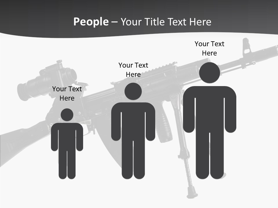 Submachine Rifle Bullet PowerPoint Template
