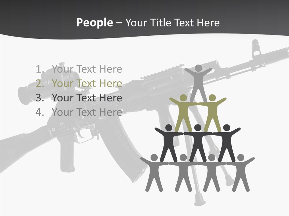 Submachine Rifle Bullet PowerPoint Template