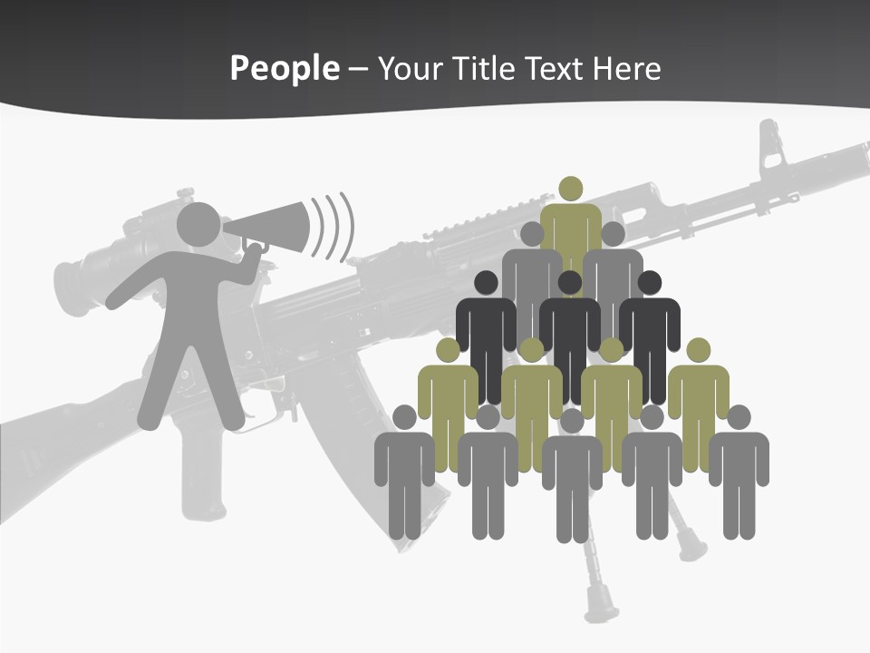 Submachine Rifle Bullet PowerPoint Template