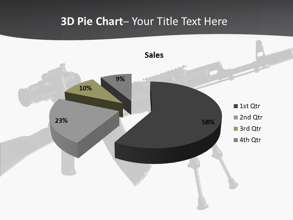 Submachine Rifle Bullet PowerPoint Template