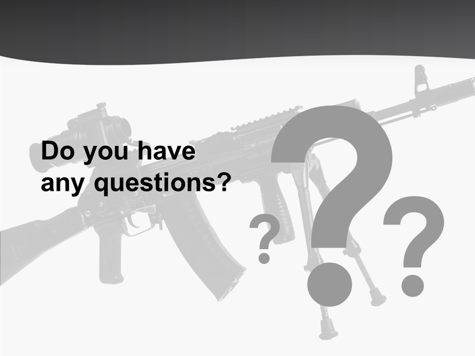 Submachine Rifle Bullet PowerPoint Template