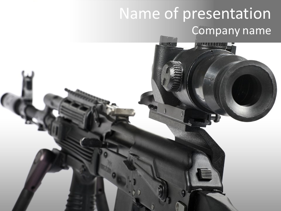 Ak  Sight Weapon PowerPoint Template