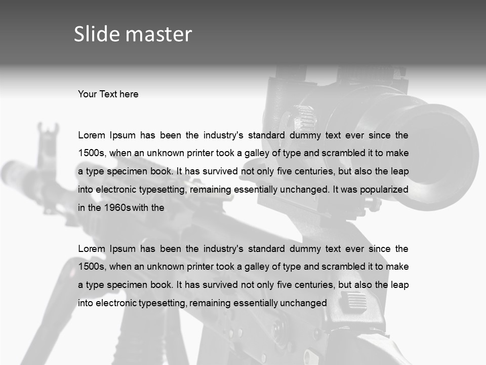 Ak  Sight Weapon PowerPoint Template