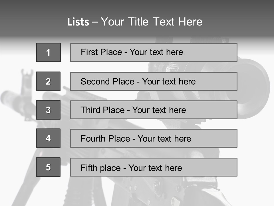 Ak  Sight Weapon PowerPoint Template