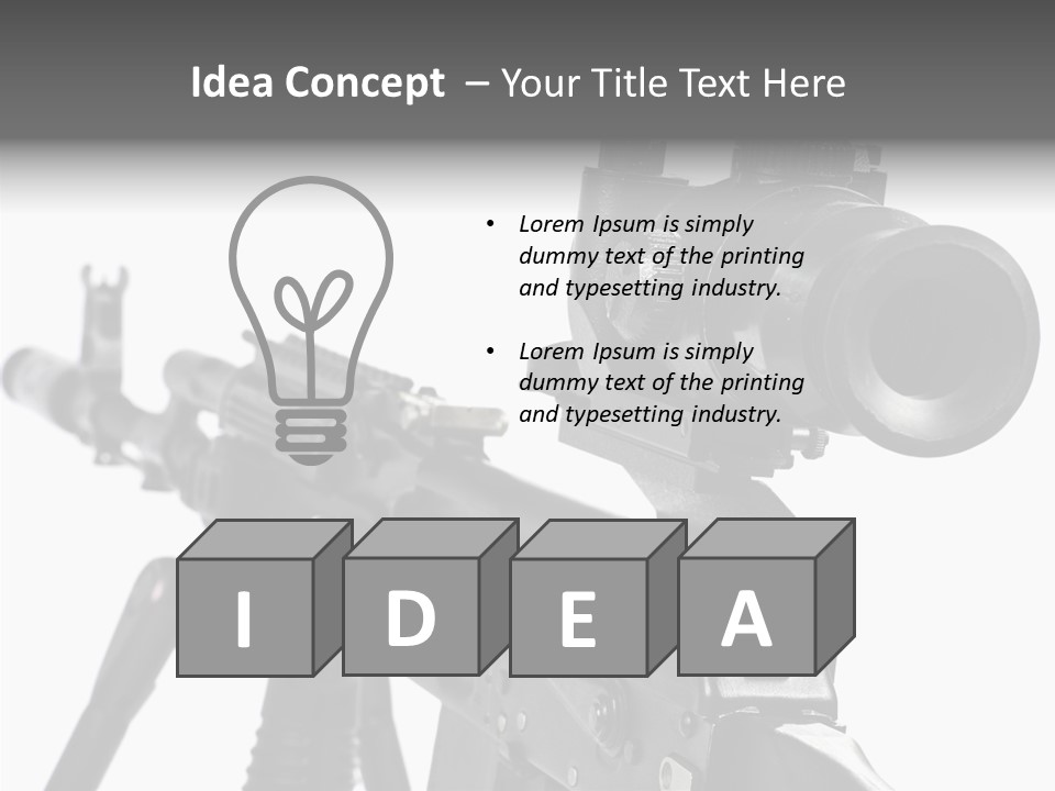 Ak  Sight Weapon PowerPoint Template
