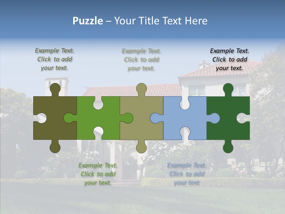 Green Neighborhood Unique PowerPoint Template