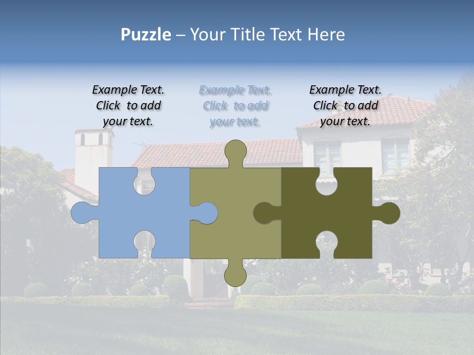 Green Neighborhood Unique PowerPoint Template