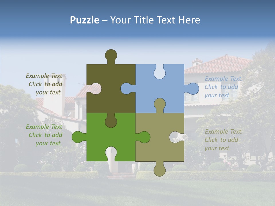 Green Neighborhood Unique PowerPoint Template